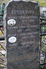 Крупкин Исаак Александрович, Москва, Востряковское кладбище