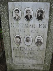 Кригман Е. М., Москва, Востряковское кладбище