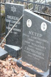 Метер Роза Самуиловна, Москва, Востряковское кладбище