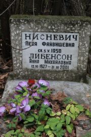 Нисневич Песя Файвишевна, Москва, Востряковское кладбище