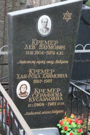 Кремер Лев Наумович, Москва, Востряковское кладбище