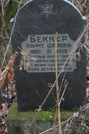 Беккер Крейня Шлемовна, Москва, Востряковское кладбище