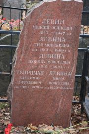 Левина Любовь Моисеевна, Москва, Востряковское кладбище