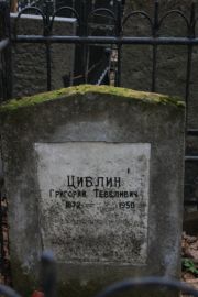 Циблин Григорий Тевелевич, Москва, Востряковское кладбище