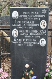 Роксман Арон Абрамович, Москва, Востряковское кладбище