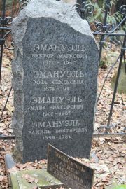 Эмануэль Виктор Маркович, Москва, Востряковское кладбище