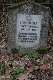 Гришина Стася Гилевна, Москва, Востряковское кладбище