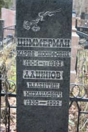 Циммерман Мария Иосифовна, Москва, Востряковское кладбище