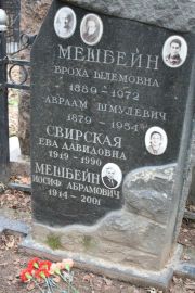 Мешбейн Броха Шлемовна, Москва, Востряковское кладбище