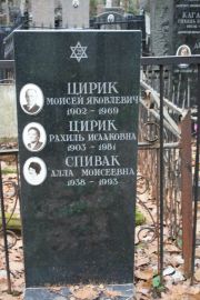 Цирик Моисей Яковлевич, Москва, Востряковское кладбище
