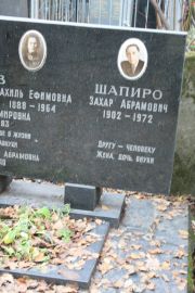 Шапиро Захар Абармович, Москва, Востряковское кладбище