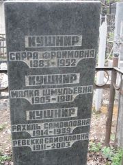 Кушнир Сарра Фроймовна, Москва, Востряковское кладбище