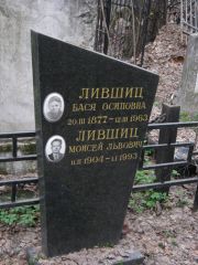 Лившиц Бася Осиповна, Москва, Востряковское кладбище