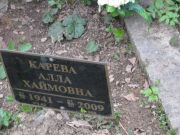 Карева Алла Хаймовна, Москва, Востряковское кладбище