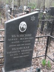 Яблонский Лейзер Иосифович, Москва, Востряковское кладбище