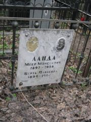 Ланда Меер Моисеевич, Москва, Востряковское кладбище