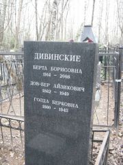 Дивинский Дов-Бер Айзикович, Москва, Востряковское кладбище