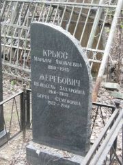 Крысс Марьям Яковлевна, Москва, Востряковское кладбище