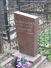 Пеккер М. В., Москва, Востряковское кладбище