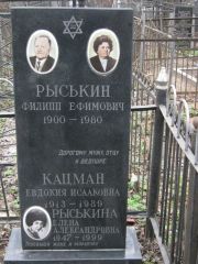 Кацман Евдокия Исааковна, Москва, Востряковское кладбище
