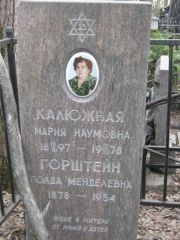 Калюжная Мария Наумовна, Москва, Востряковское кладбище