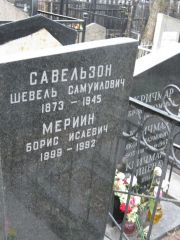 Савельзон Шевель Самуилович, Москва, Востряковское кладбище