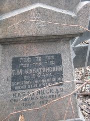 Кабатянский Г. М., Москва, Востряковское кладбище