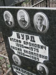 Бурд Иосиф Аронович, Москва, Востряковское кладбище