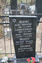 Иоффе Айзик Моисеевич, Москва, Востряковское кладбище