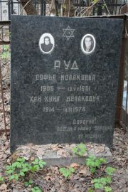Руд Софья Исааковна, Москва, Востряковское кладбище