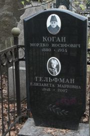 Коган Мордко Иосифович, Москва, Востряковское кладбище
