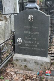 Ривлина-Зак И. А., Москва, Востряковское кладбище