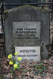 Фарберова Куна Айзиковна, Москва, Востряковское кладбище