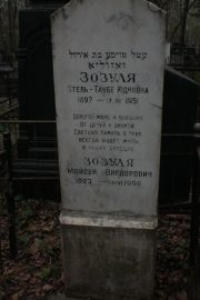 Зозуля Этель-Таубе Юдковна, Москва, Востряковское кладбище