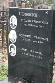 Шкловский Григорий Рувимович, Москва, Востряковское кладбище