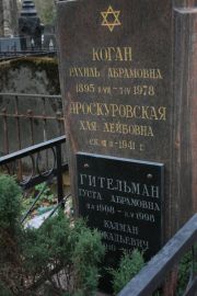Проскуровская Хая Лейбовна, Москва, Востряковское кладбище