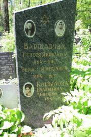 Варшавчик Генеся Яковлевна, Москва, Востряковское кладбище