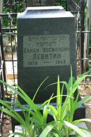 Левитин Ханан Иосифович, Москва, Востряковское кладбище