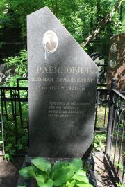 Рабинович Зельман Эммануилович, Москва, Востряковское кладбище