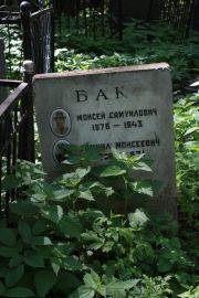 Бак Моисей Самуилович, Москва, Востряковское кладбище