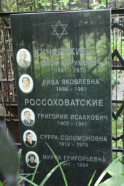 Россоховатский Григорий Исаакович, Москва, Востряковское кладбище