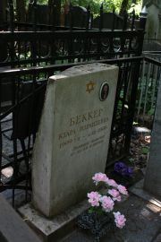 Беккер Клара Израилевна, Москва, Востряковское кладбище