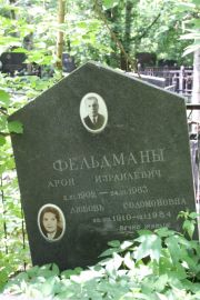 Фельдман Арон Израилевич, Москва, Востряковское кладбище