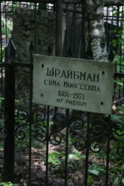 Шрайбман Сима Моисеевна, Москва, Востряковское кладбище