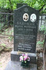 Вайсман Мируя Марковна, Москва, Востряковское кладбище