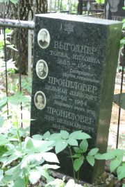 Прониловер Зельман Лейбович, Москва, Востряковское кладбище