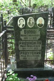Радунская Мина Яковлевна, Москва, Востряковское кладбище