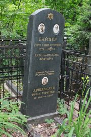 Аршавская Фейга Гершевна, Москва, Востряковское кладбище