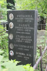 Равич Елизавета Моисеевна, Москва, Востряковское кладбище