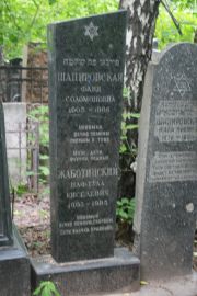 Шапировская Фаня Соломоновна, Москва, Востряковское кладбище